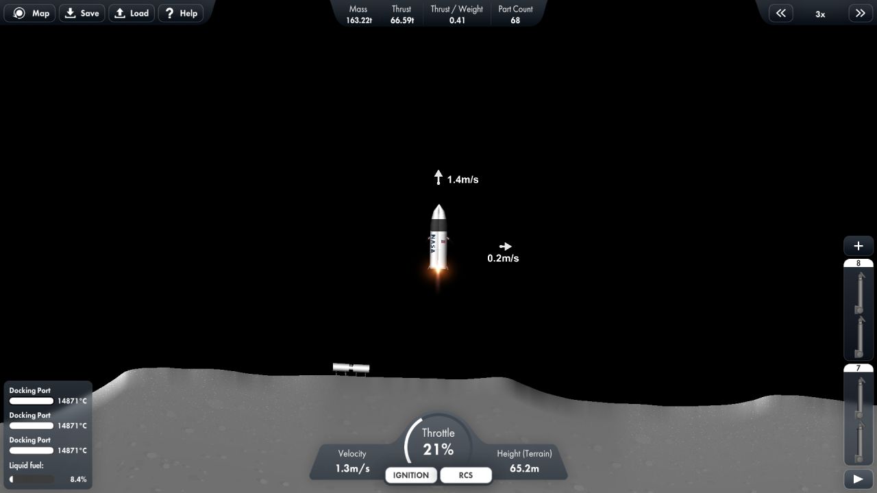 Lunar Starship Blueprint for Spaceflight Simulator / SFS BP