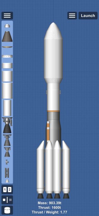 Mars rocket Blueprint for Spaceflight Simulator / SFS BP