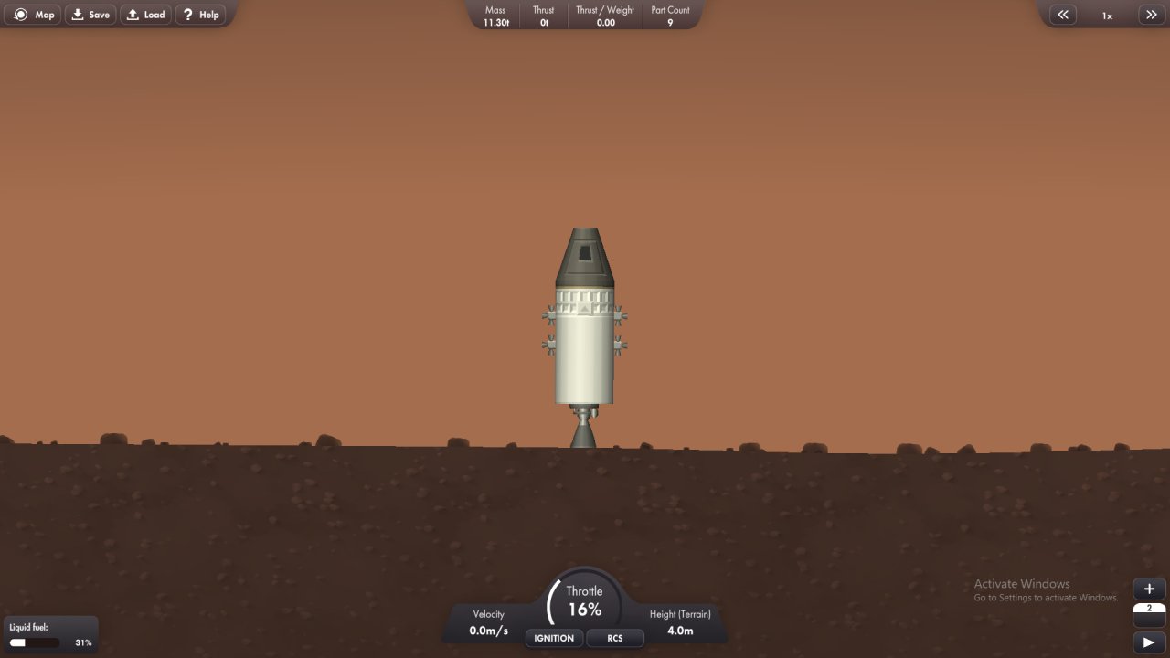 Mars/Moon Lander Spaceflight Simulator