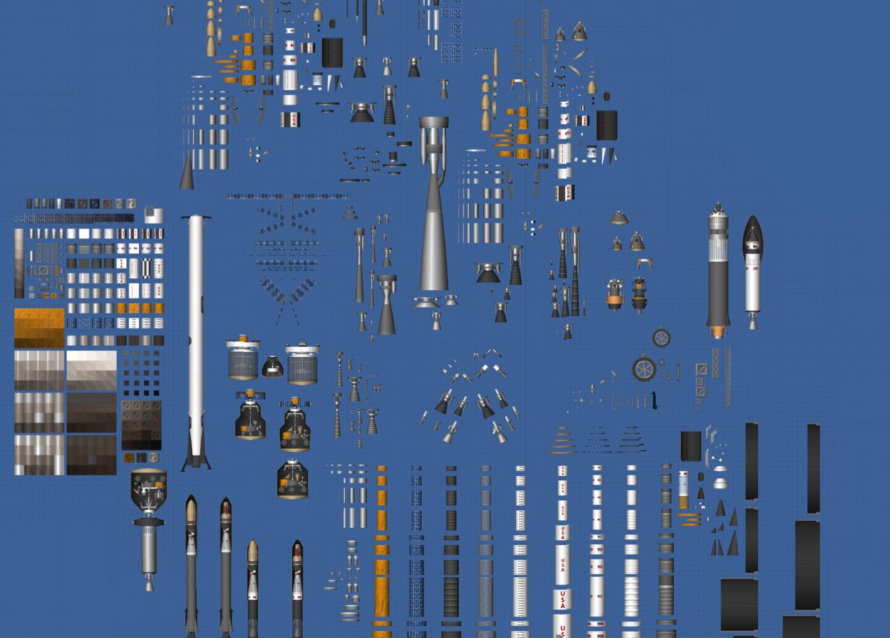 MegaPartsKit with Rocket Parts Spaceflight Simulator