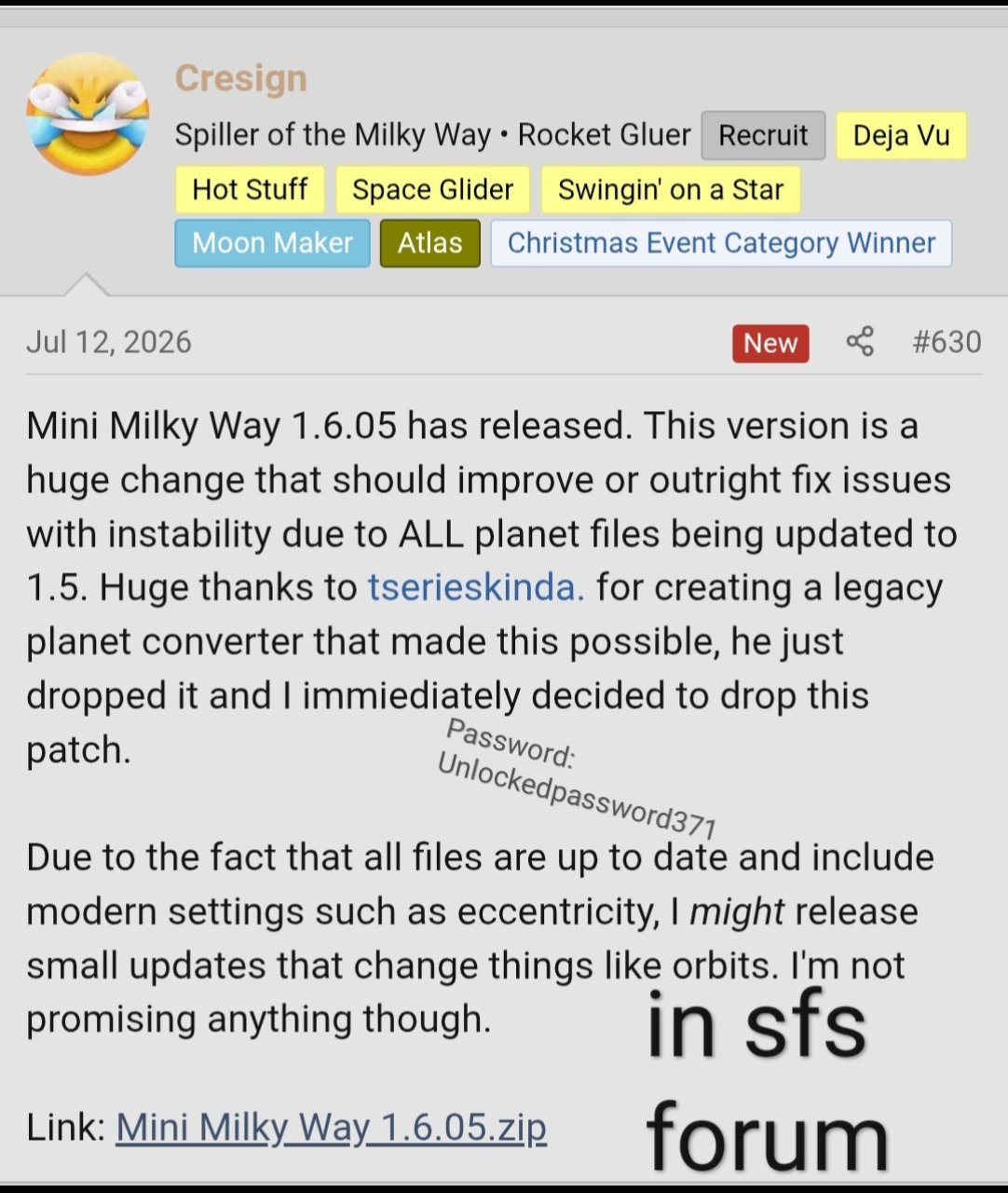 Mini Milky Way for Spaceflight Simulator