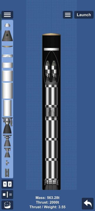 MIRV missile Blueprint for Spaceflight Simulator / SFS BP