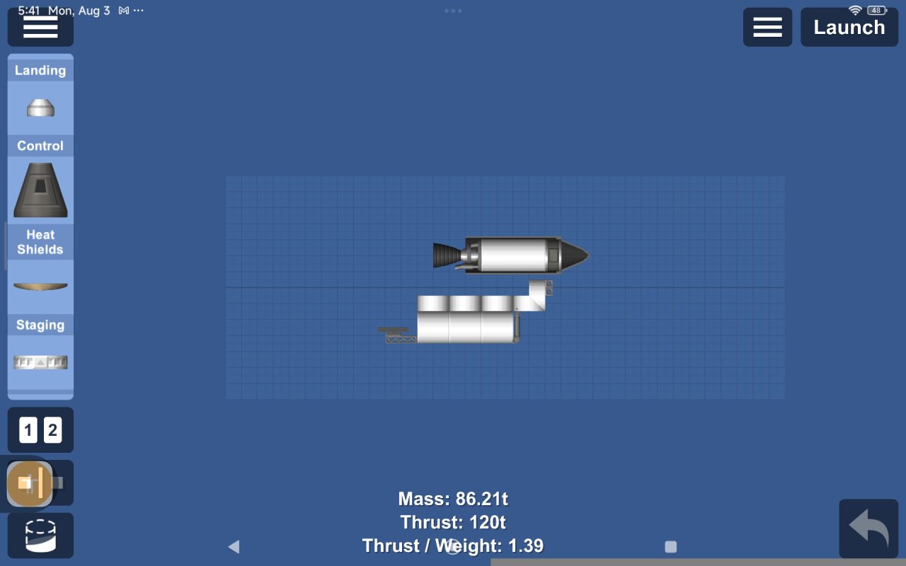Missile launcher with missile for Spaceflight Simulator