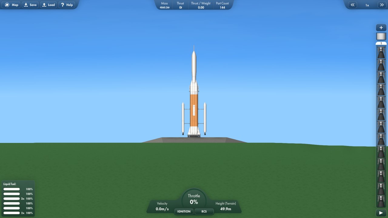 Moon lander ship Spaceflight Simulator