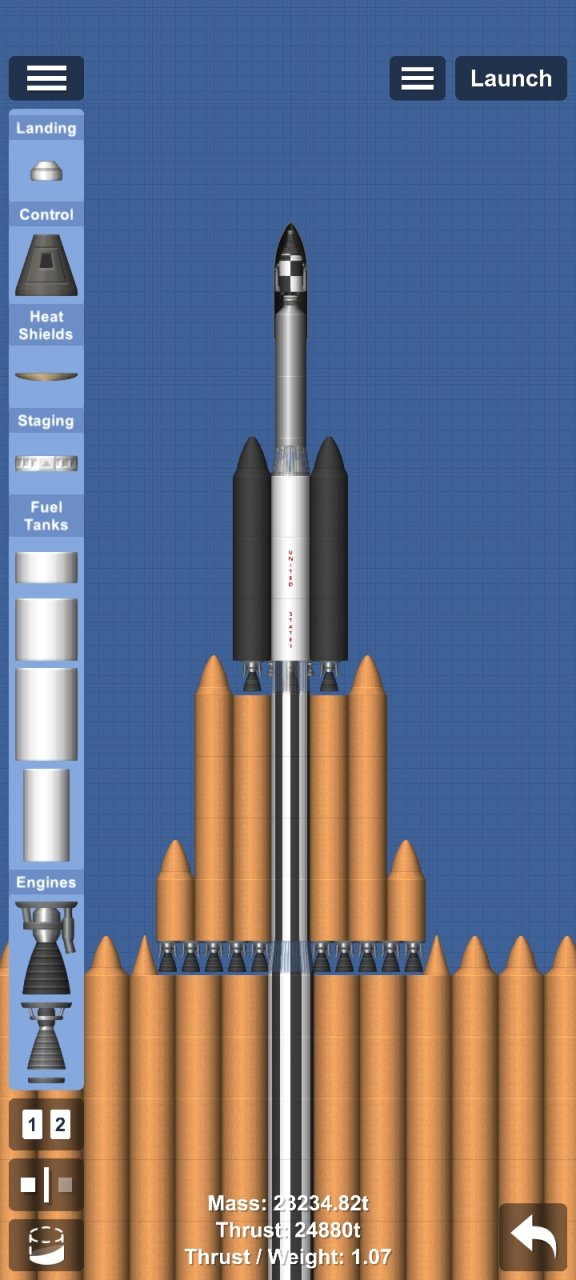 moon Rocket for realistic mode Spaceflight Simulator