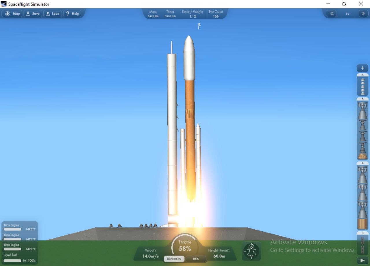 My Modified SLS 1B Cargo Blueprint for Spaceflight Simulator / SFS BP