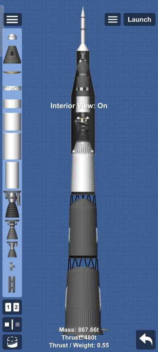 N-1 The soviet moon Blueprint for Spaceflight Simulator / SFS BP