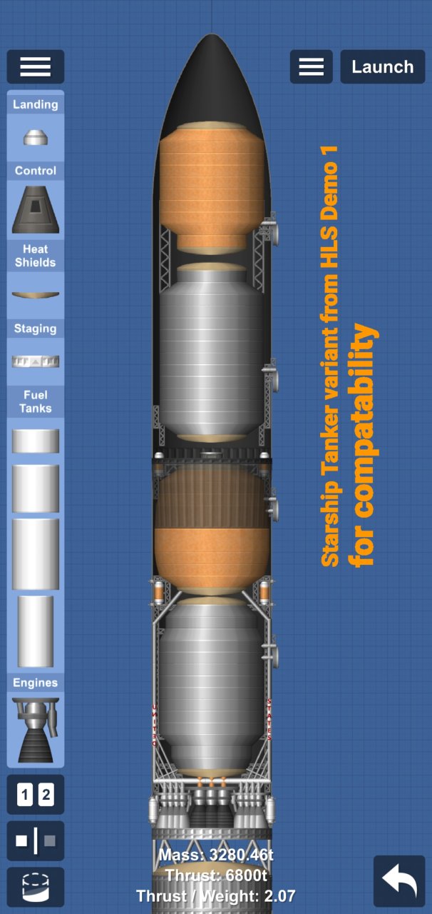 NASA/SPACE X Starship Tanker Spaceflight Simulator