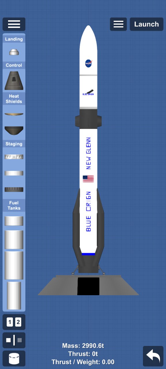 New Glenn Spaceflight Simulator