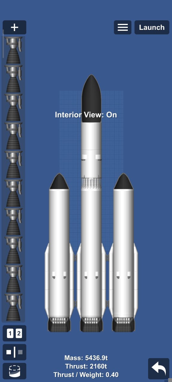 new glenn x falcon heavy Spaceflight Simulator
