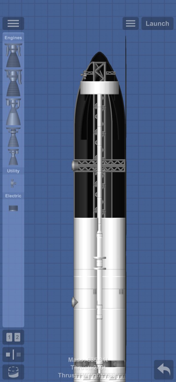 no dlc starship side view Spaceflight Simulator