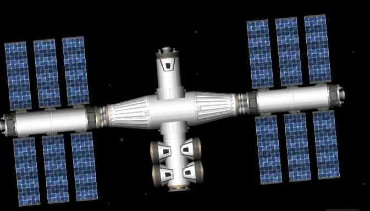 One launch space station Blueprint for Spaceflight Simulator / SFS BP