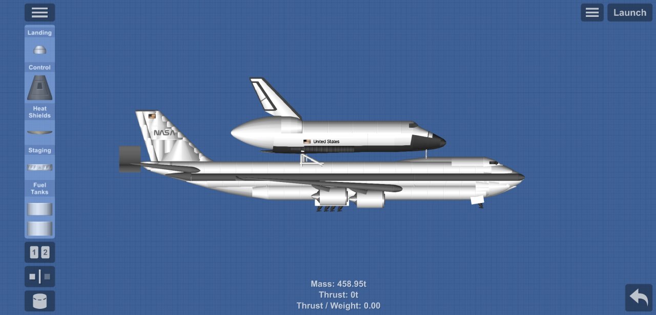 Orbiter Enterprise with 747 Spaceflight Simulator