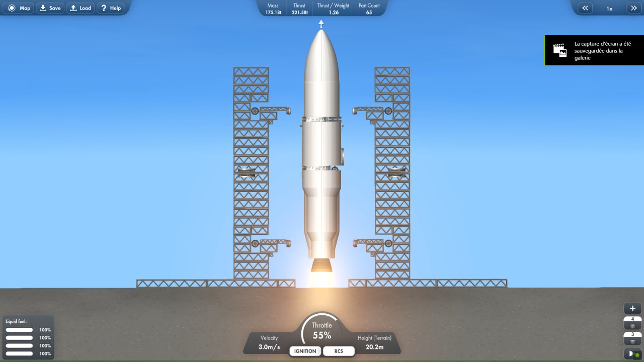 Payload ship + launchpad Spaceflight Simulator