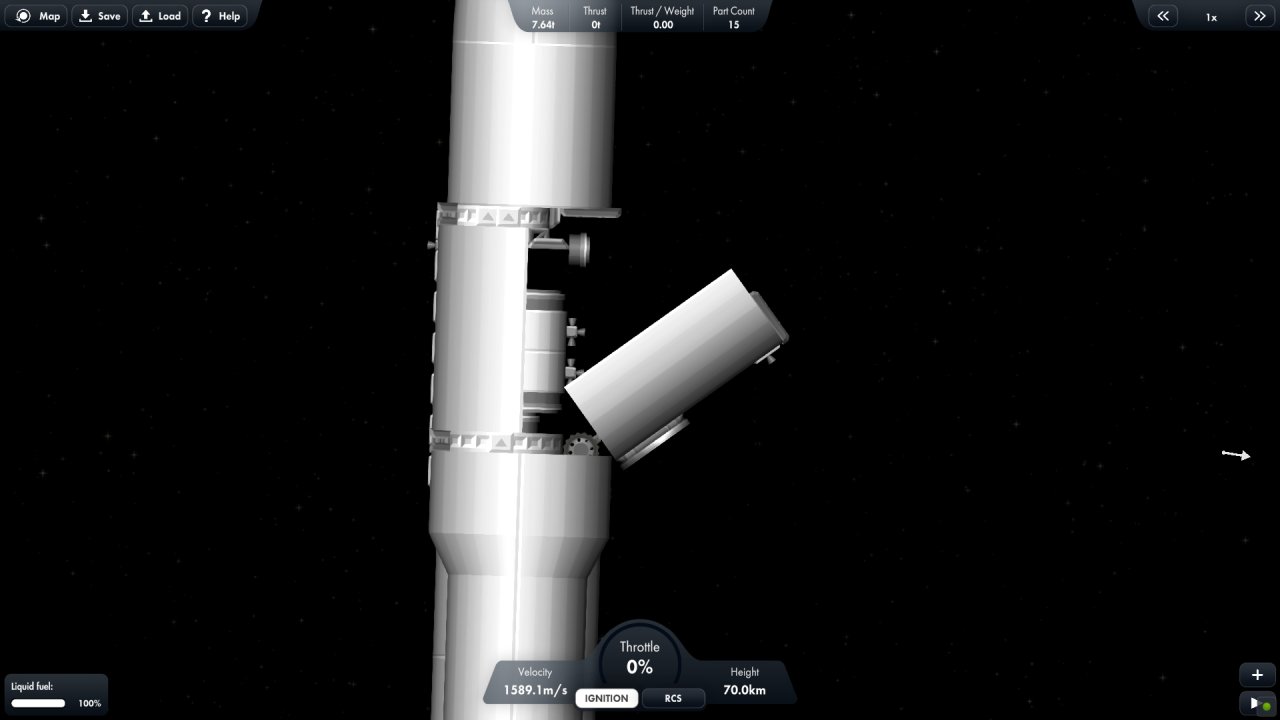 Payload ship + launchpad Spaceflight Simulator