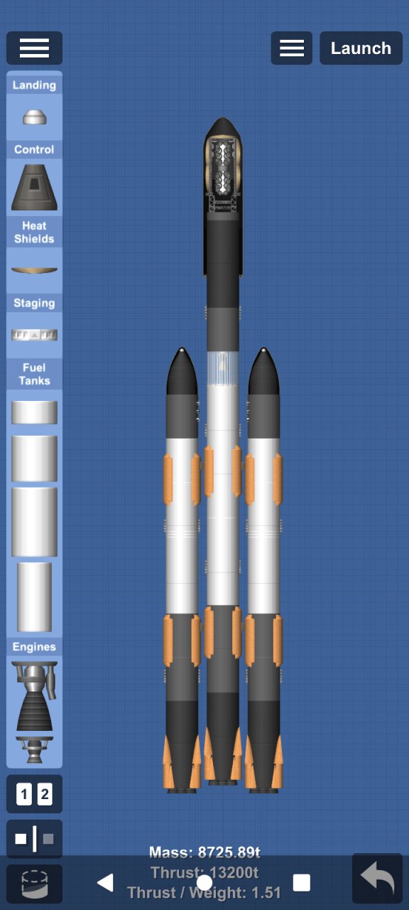 Pearl Vz heavy rocket titan Spaceflight Simulator