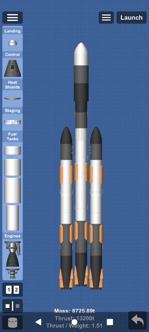 Pearl Vz heavy rocket titan Spaceflight Simulator