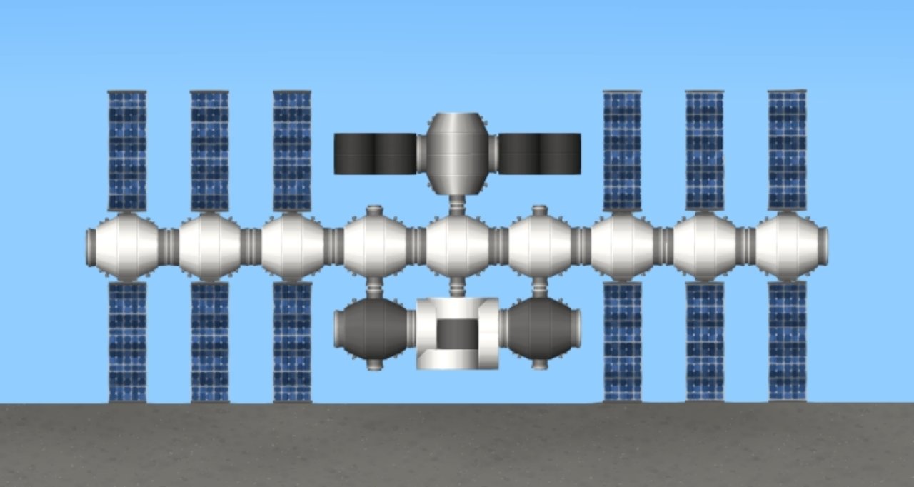 Planetary Space Station Blueprint for Spaceflight Simulator / SFS BP