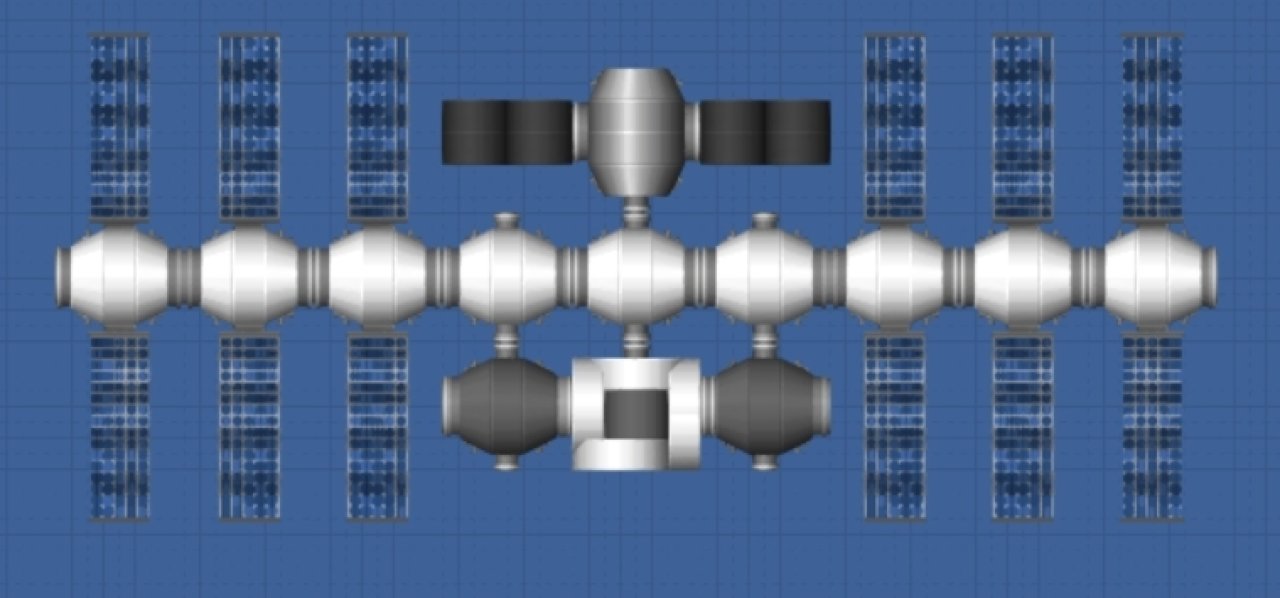 Planetary Space Station Blueprint for Spaceflight Simulator / SFS BP