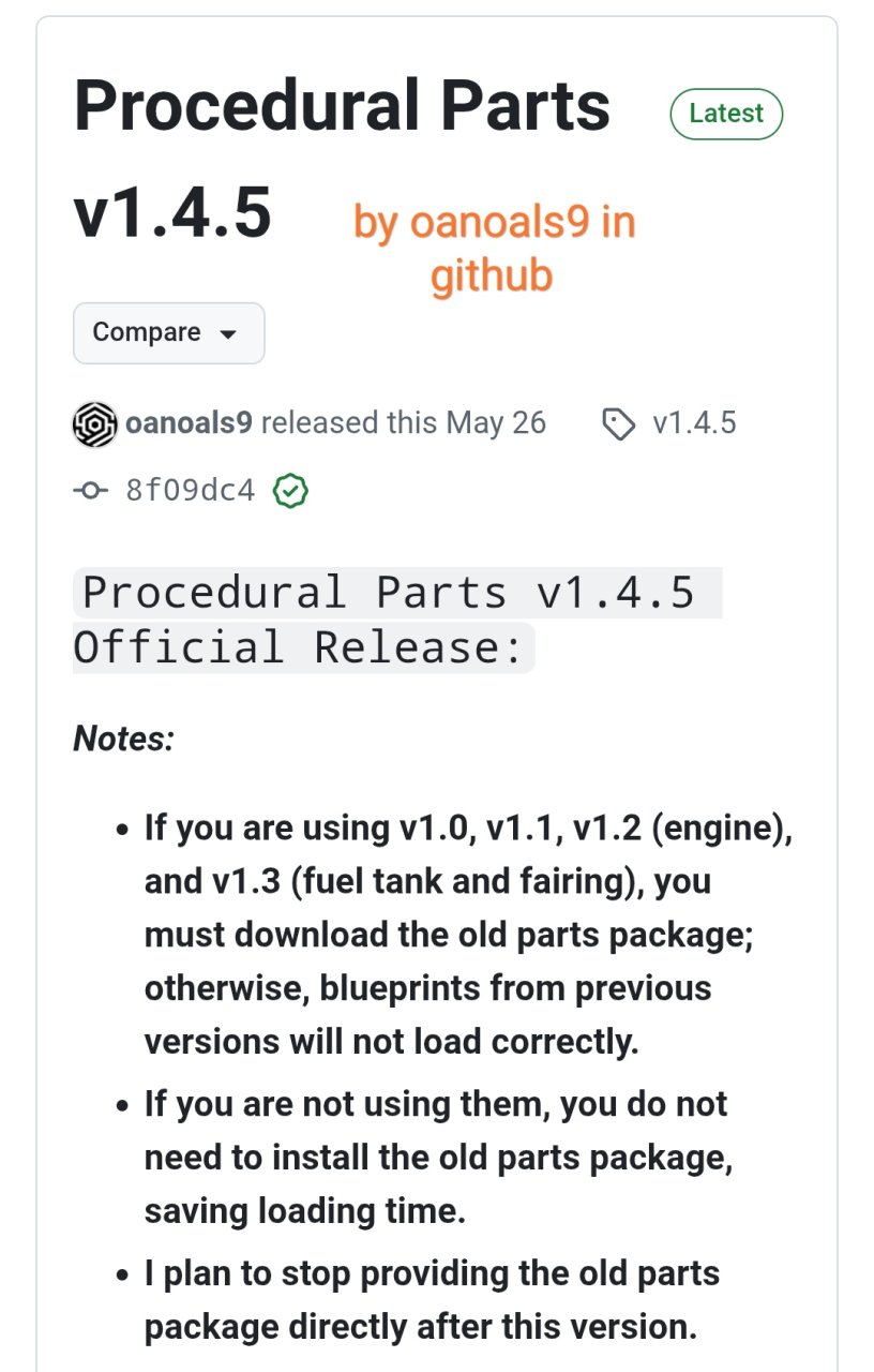 Procedural parts by oanoals9 Spaceflight Simulator