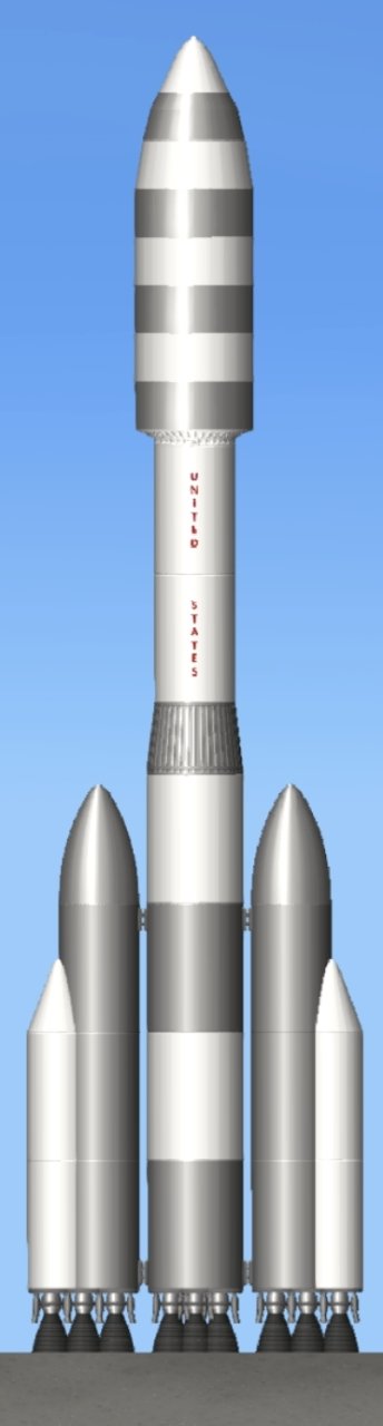 Quite big rocket but 3 stage Spaceflight Simulator