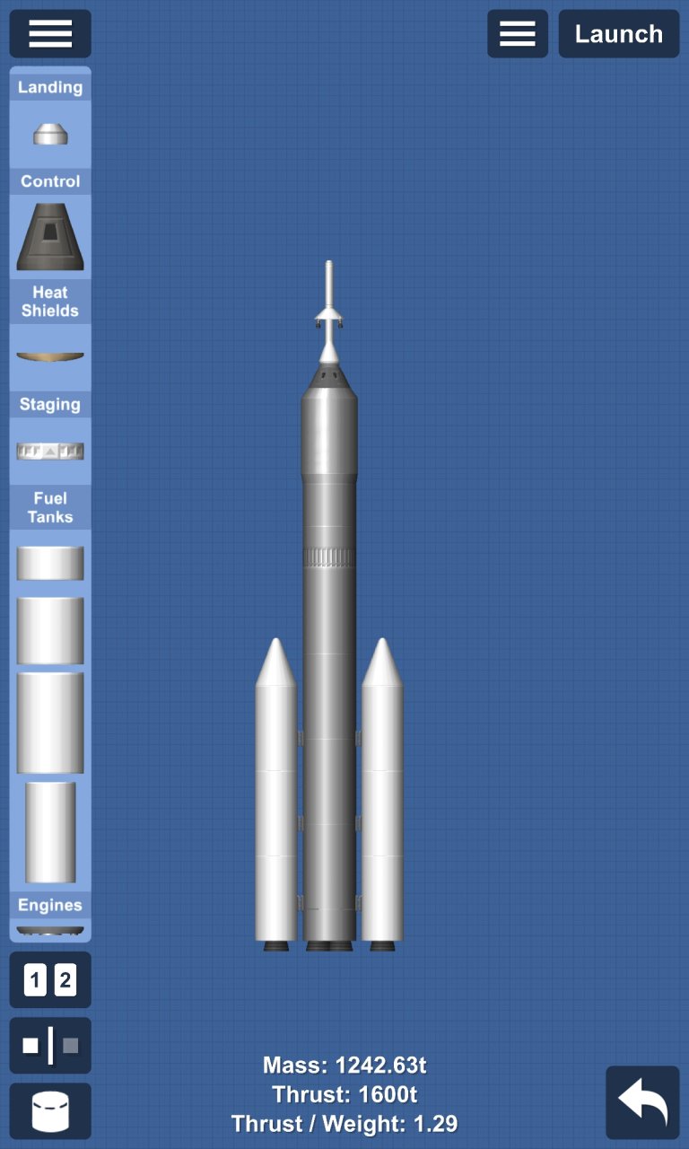 Qwerty's Mars rocket for Spaceflight Simulator