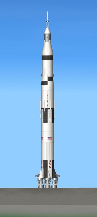 Realistic Saturn V (Apollo11) Blueprint for Spaceflight Simulator / SFS BP