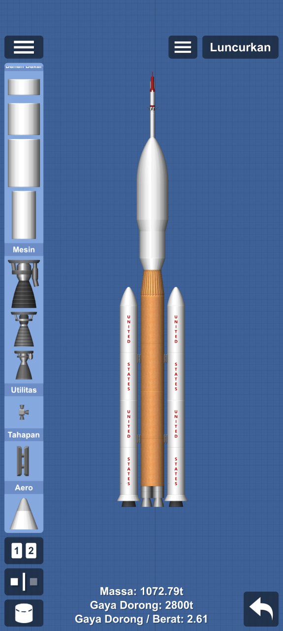 Realistic Sls Rocket for Spaceflight Simulator
