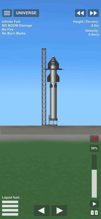 Realistic Starship Blueprint for Spaceflight Simulator / SFS BP