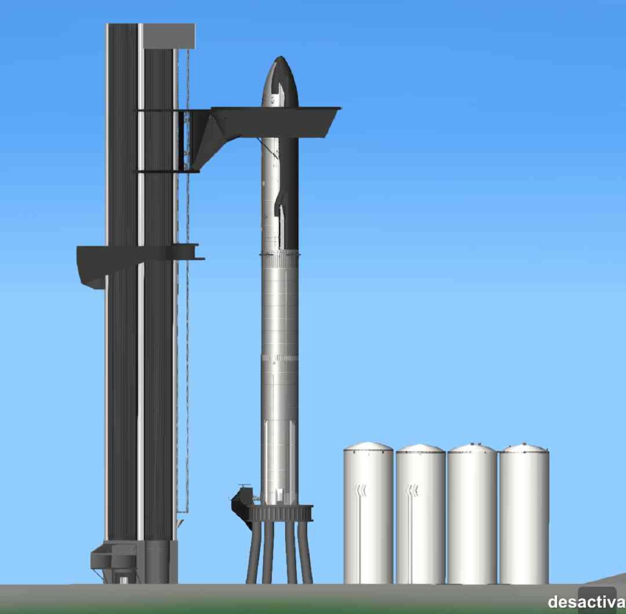 Realistic starship Blueprint for Spaceflight Simulator / SFS BP