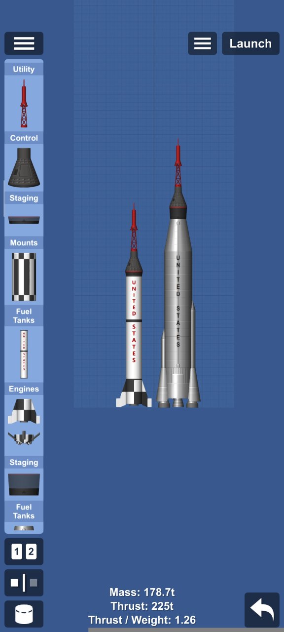 Redstone and Atlas rockets Spaceflight Simulator