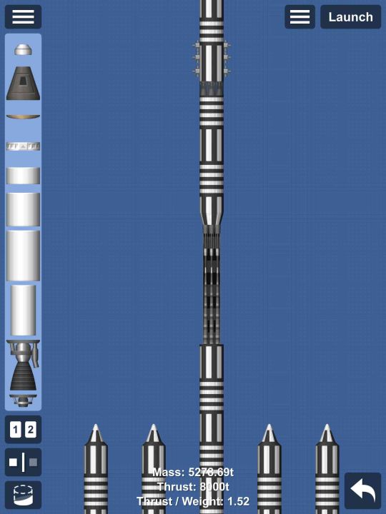 Refuler rocket Blueprint for Spaceflight Simulator / SFS BP