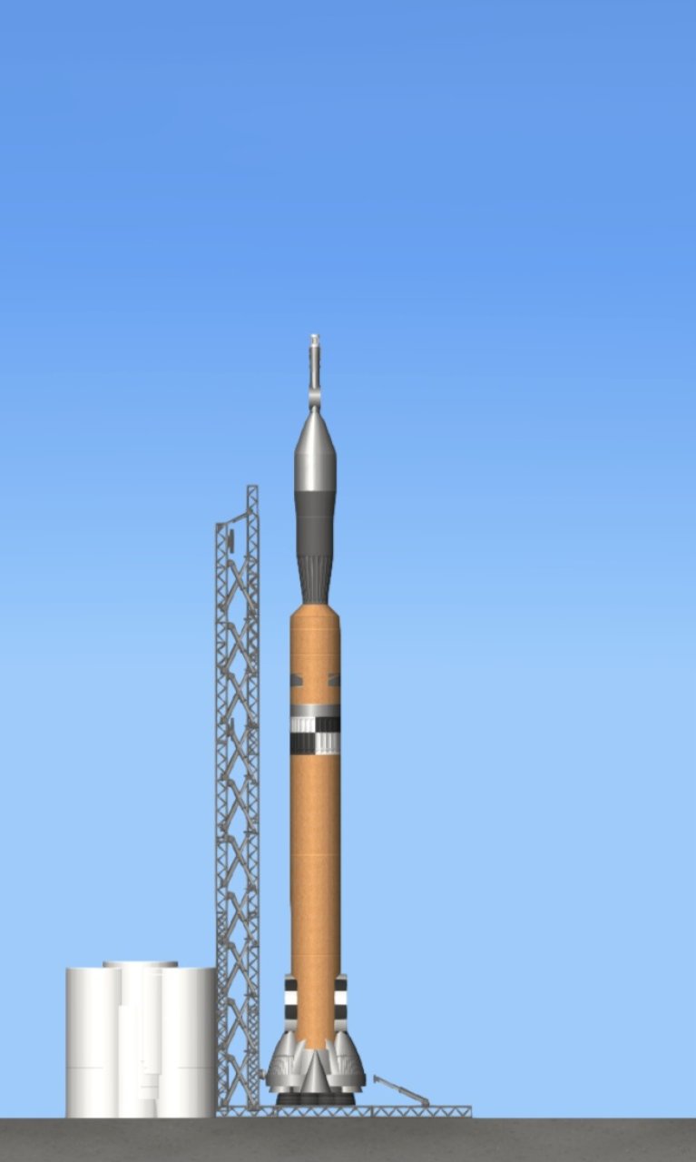 Rocket and lunchpad Spaceflight Simulator