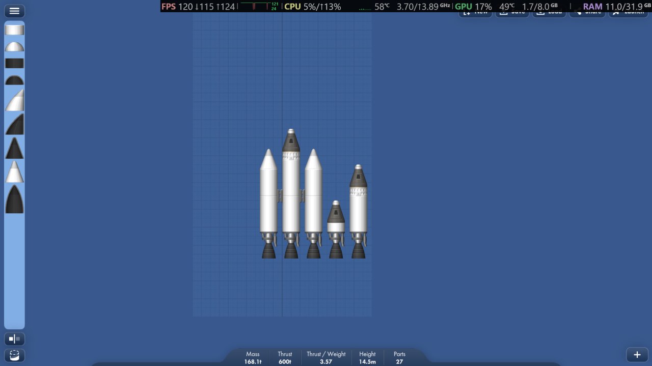 rocket colection Spaceflight Simulator