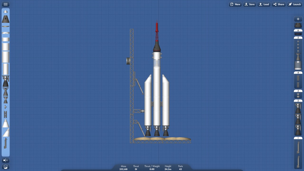 Rocket high orbit launchpad Spaceflight Simulator