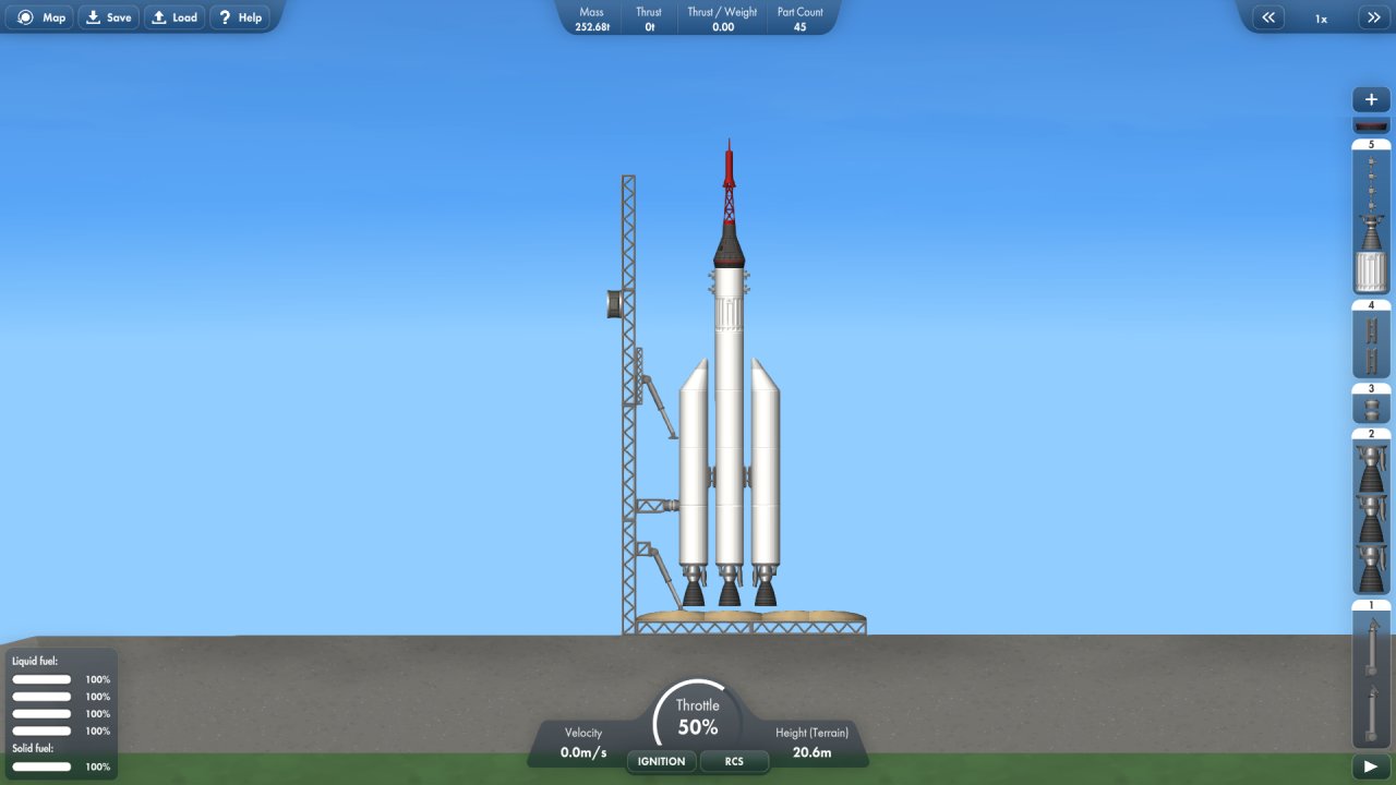 Rocket high orbit launchpad Spaceflight Simulator