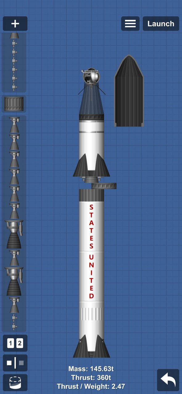 Rocket w/ Sputnik type satelli for Spaceflight Simulator