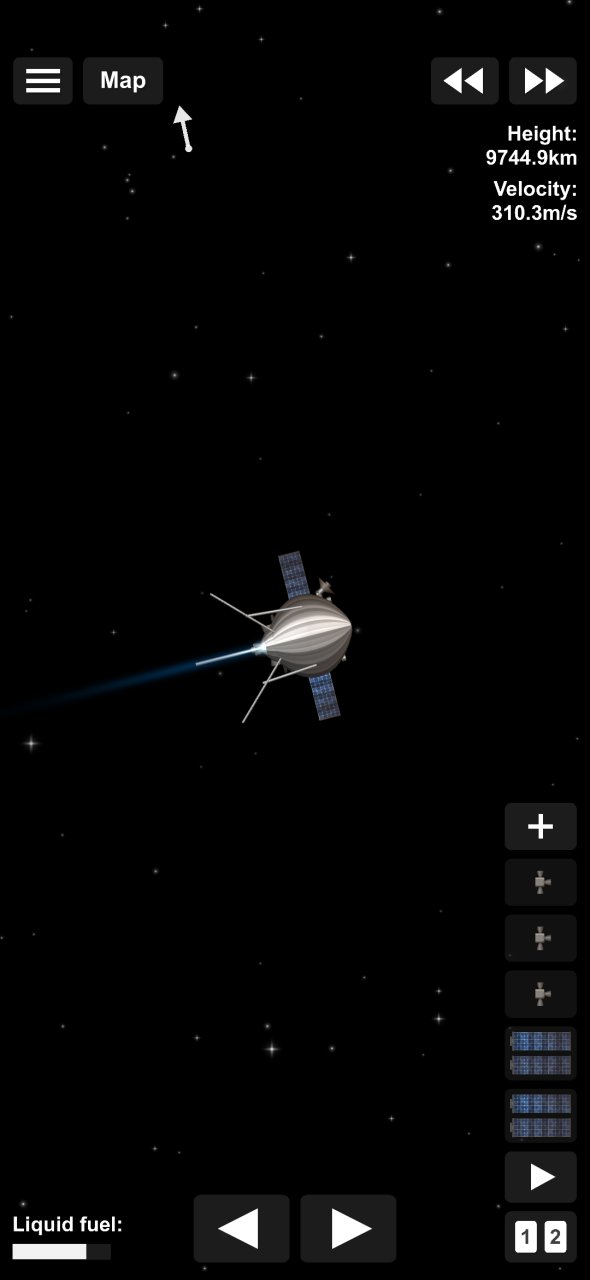 Rocket w/ Sputnik type satelli Spaceflight Simulator