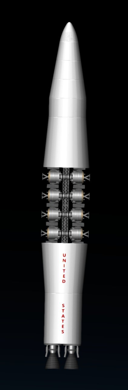 Rocket with 8 satellites Spaceflight Simulator