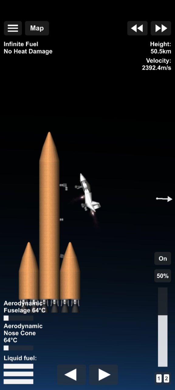 Rocket with fighter jet Spaceflight Simulator
