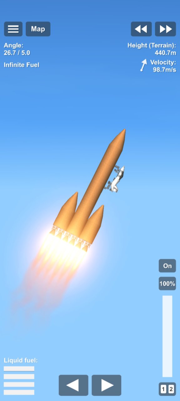 Rocket with fighter jet Spaceflight Simulator