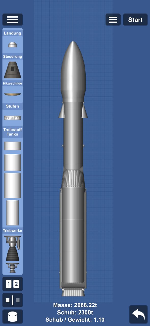 Rocket with lander Spaceflight Simulator