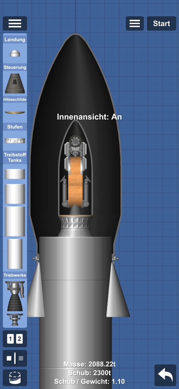 Rocket with lander Spaceflight Simulator