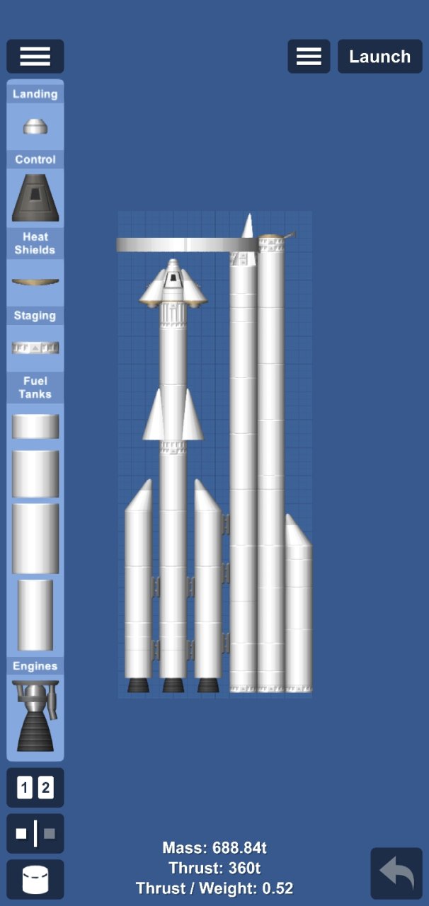 Rocket with launch pad (no dlc Spaceflight Simulator