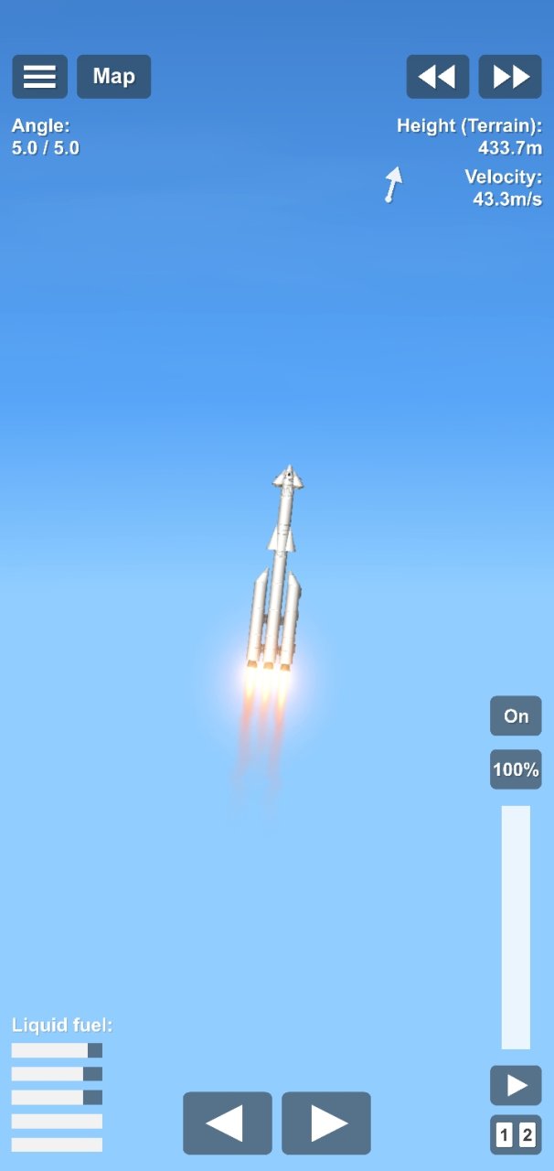 Rocket with launch pad (no dlc Spaceflight Simulator