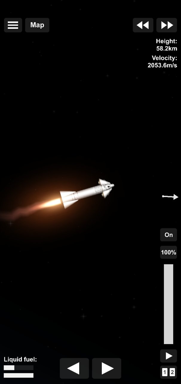 Rocket with launch pad (no dlc Spaceflight Simulator