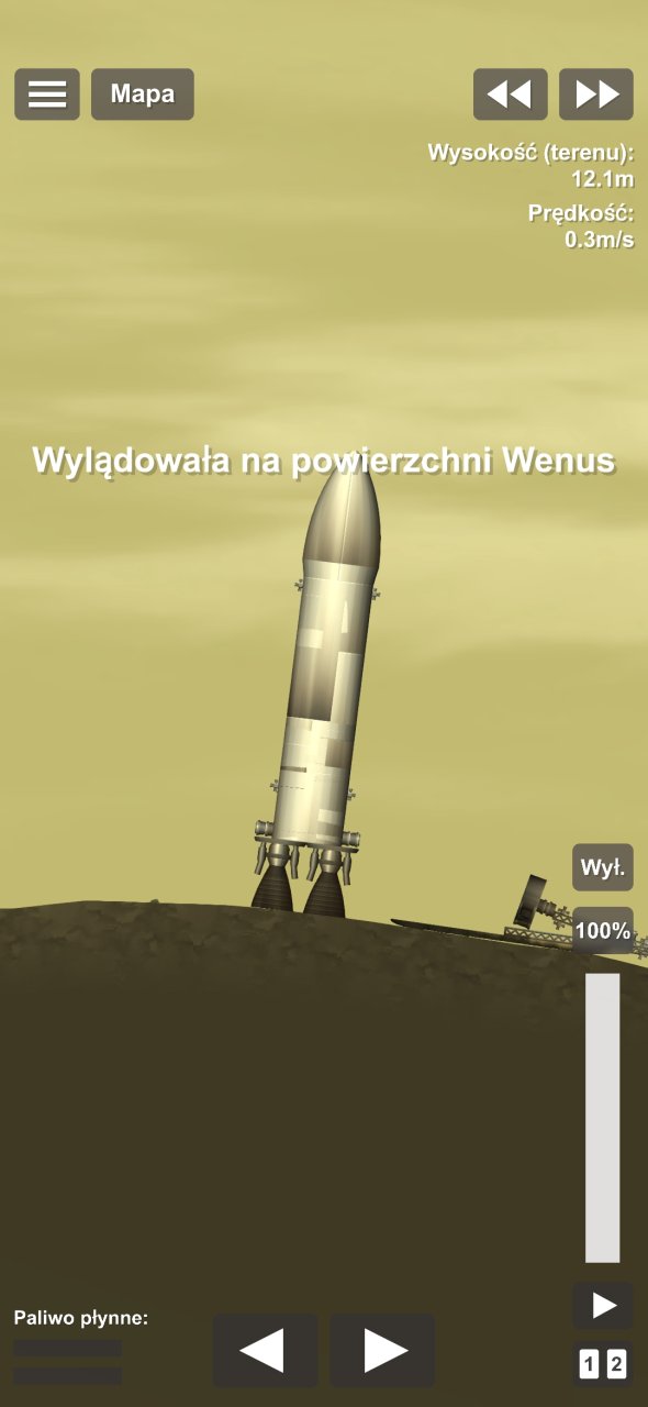 rocket with rover for venus Spaceflight Simulator