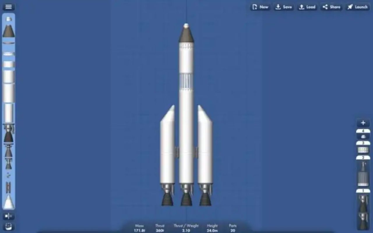 Rover and Rocket Blueprint for Spaceflight Simulator / SFS BP