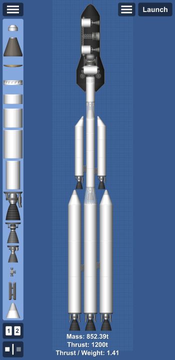 Rover with lander Blueprint for Spaceflight Simulator / SFS BP