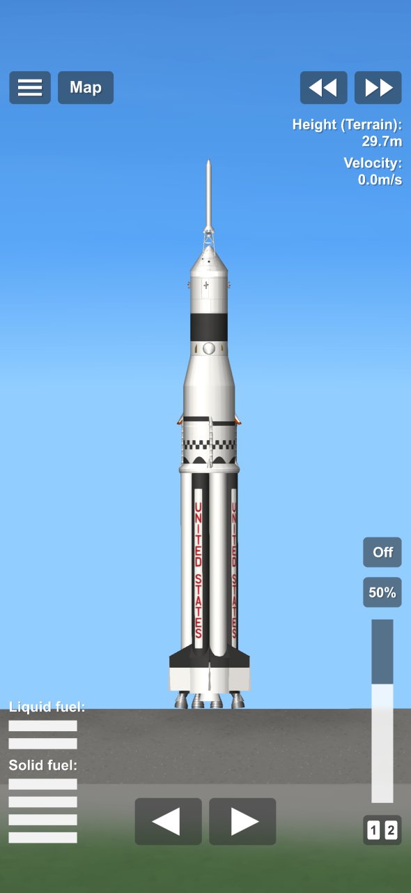 Saturn 1 with boilerplate Spaceflight Simulator